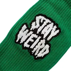جوراب زنانه ساقدار ورزشی طرح STAY WEIRD