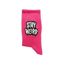 جوراب زنانه ساقدار ورزشی طرح STAY WEIRD