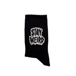 جوراب زنانه ساقدار ورزشی طرح STAY WEIRD