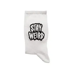 جوراب زنانه ساقدار ورزشی طرح STAY WEIRD