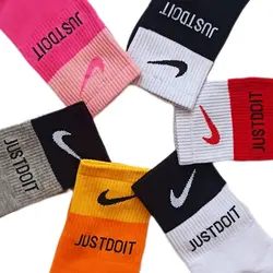 جوراب زنانه ساقدار ورزشی طرح JUST DO IT نایکی
