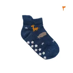جوراب پسرانه کوکو بی یو طرح حیوانات جنگل سایز 4تا6 سال