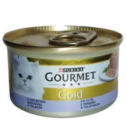 کنسرو گربه Gourmet Gold with Veal وزن 85 گرم