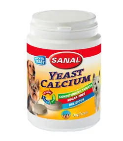 مکمل غذایی سگ Sanal Dog Yeast Calcium Tablets وزن 150 گرم