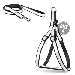 قلاده کتفی دولایه شبرنگ همراه با لید NinaPet سایز 4