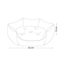 جای خواب شش ضلعی سگ و گربه NinaPet Hexagons سایز 0
