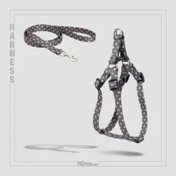 قلاده کتفی دولایه همراه با لید NinaPet سایز 4 کد 4301K