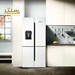 ساید بای ساید هیمالیا مدل تسلا HRFN60504 سفید متالیک