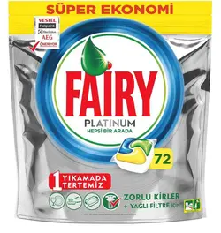 قرص ماشین ظرفشویی فیری مدل پلاتینیوم بسته 96 عددی