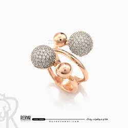 انگشتر لوکس کروی کد 3600 - طلا و جواهر روناک