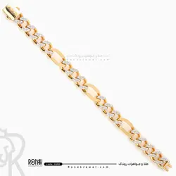 دستبند ترمه فیگارو کد 3690 - طلا و جواهر روناک