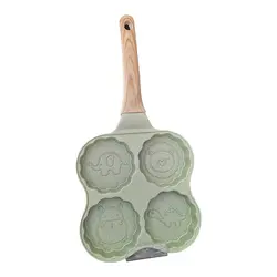 ماهیتابه نچسپ گرانیت 4 تکه طرح دار ( تابه پنکیک چهارخانه ) وارداتی