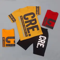 ست تیشرت و شلوارک پسرانه طرح CRE سایز ۵۰-۵۵-۶۰-۶۵ مناسب ۵ تا ۱۶ سال