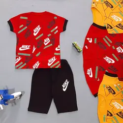 تیشرت و شلوارک اسپورت پسرانه و دخترانه نایک سایز ۴۰-۴۵-۵۰ مناسب ۱ تا ۷ سال