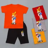 تیشرت و شلوارک ست پسرانه طرح دیجیمونها سایز ۴۰-۴۵-۵۰-۵۵