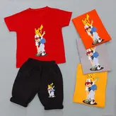 تیشرت و شلوارک ست پسرانه طرح دیجیمونها سایز ۴۰-۴۵-۵۰-۵۵