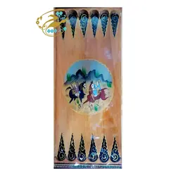 تخته نرد و شطرنج خاتم کاری با نقاشی چوگان و حاشیه تذهیب - بته چی