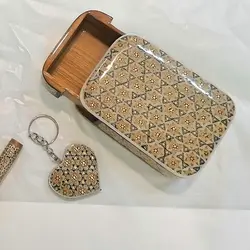 باکس هدیه خاتم کاری (زیرسیگاری،جاسیگاری، چوب سیگار، فندک)
