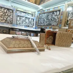 باکس هدیه خاتم کاری (زیرسیگاری،جاسیگاری، چوب سیگار، فندک)