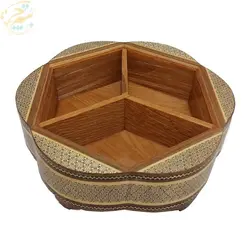 شکلات خوری یا گز خوری سه درب خاتم کاری طرح گلی شیشی