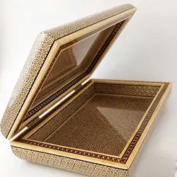 ست گلدان و جعبه جواهر خاتم کاری