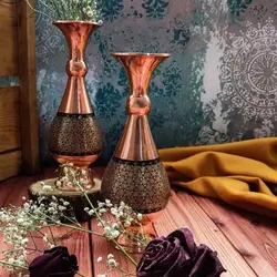 ست گلدان و جعبه جواهر خاتم کاری