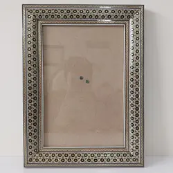 قاب( لوح تقدیر) دوگل پراوارو خاتم کاری سایزA4 نفیس ( دیوار کوب و رومیزی )