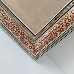 قاب( لوح تقدیر) دوگل پراوارو خاتم کاری سایزA4 نفیس ( دیوار کوب و رومیزی )