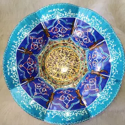 شیرینی خوری میناکاری 20 سانتی مدل گلبرگ - بته چی