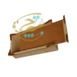 ست جعبه دستمال کاغذی و جاکاردی خاتم کاری مدل گل و مرغ آبی - بته چی