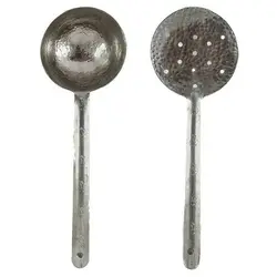 کفگیر و ملاقه مسی مدل پرستو کد ZH183 سایز 3