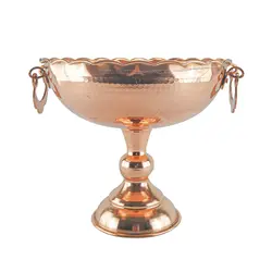 میوه خوری مسی مدل گوشواره دار طرح چکشی سایز4