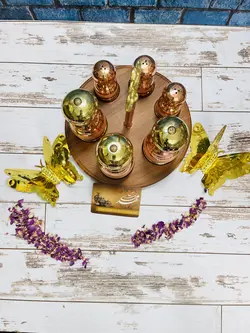 جا ادویه ای مسی و نمکدان