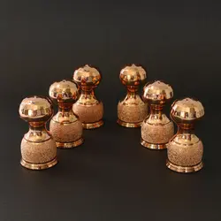 نمکدان مسی مدل چکشی بسته 6 عددی