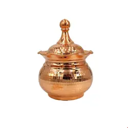 قندان مسی مدل چکشی لبه دار