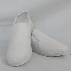 کفش روزمره زنانه مدل پوست ماری پولک رنگ سفید