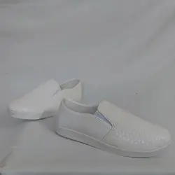 کفش روزمره زنانه مدل پوست ماری پولک رنگ سفید