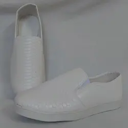 کفش روزمره زنانه مدل پوست ماری پولک رنگ سفید