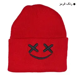 کلاه بافتنی مدل زمستانی طرح استیکر لبنخد