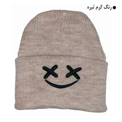 کلاه بافتنی مدل زمستانی طرح استیکر لبنخد