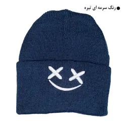 کلاه بافتنی مدل زمستانی طرح استیکر لبنخد