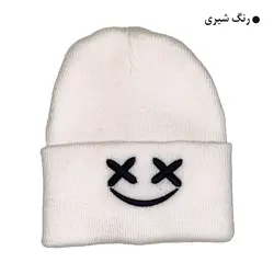 کلاه بافتنی مدل زمستانی طرح استیکر لبنخد