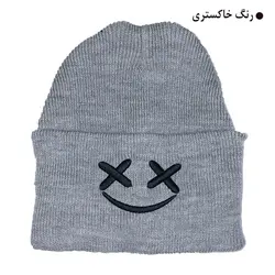 کلاه بافتنی مدل زمستانی طرح استیکر لبنخد