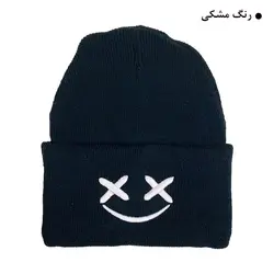 کلاه بافتنی مدل زمستانی طرح استیکر لبنخد