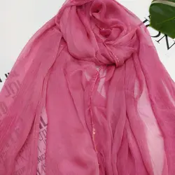 شال زنانه مدل مجلسی حریر ساده پولک دوزی