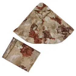 چادر نماز مدل گل درشت به همراه مقنعه