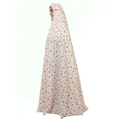 چادر نماز مدل سنتی مقنعه دار رنگ نارنجی