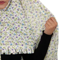 چادر نماز مدل الهه سنتی مقنعه متصل کد NEBN