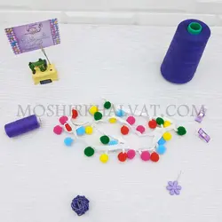 نوار پوم پوم 7 رنگ - خرازی آنلاین مشیرخلوت