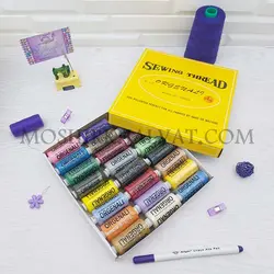 قرقره 24 رنگ نخ پلی استر اورجینال - خرازی آنلاین مشیرخلوت